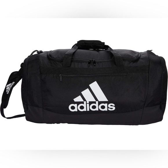 NWT Mens adidas Black Defender 4.0 Duffel Durable LARGE Athletic Gym Travel Bag - Picture 3 of 14